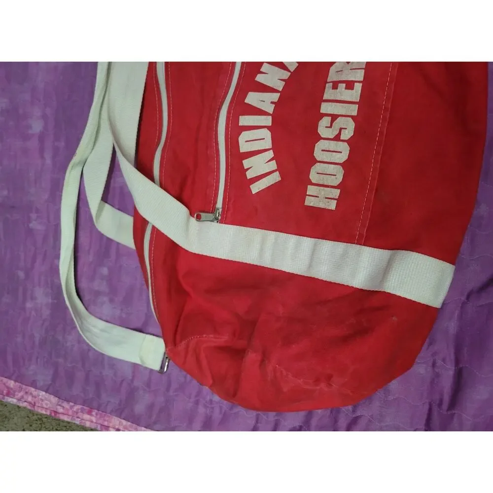 Vintage Canvas Indiana IU Duffle Bag Retro